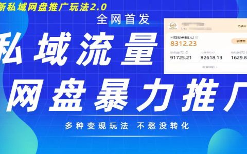 全新私域網(wǎng)盤拉新策略2.0版，多樣化盈利途徑，實現(xiàn)私域用戶回流，每日穩(wěn)定收入超500元【深度解析】