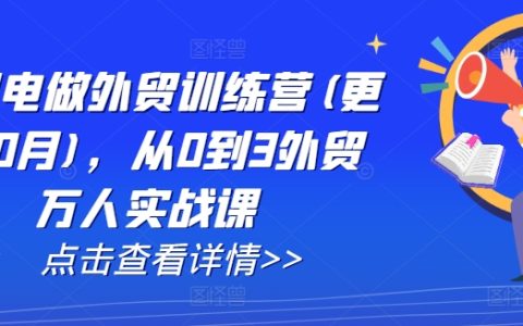 AI驅動外貿速成訓練營（11月更新版）：從零開始的外貿萬人實戰課程