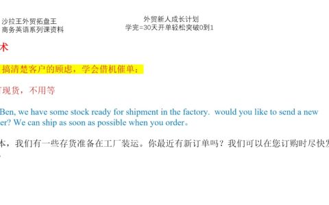 Sarah老師指導外貿新人快速成長，全方位職業發展計劃