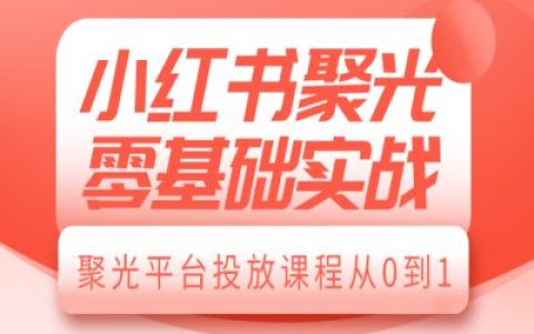 零基礎入門小紅書聚光平臺：從0到1的實戰投放課程詳解