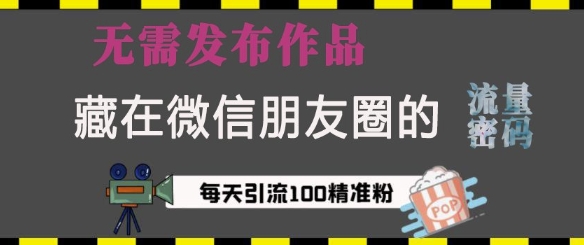 藏在微信朋友圈的流量密碼，無(wú)需發(fā)布作品，單日引流100+精準(zhǔn)創(chuàng)業(yè)粉【揭秘】
