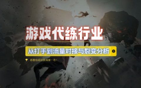 游戲代練業(yè)務解析：從游戲打手到流量對接與裂變推廣