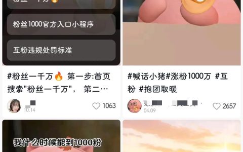 教你抖音三天漲千粉，沒有成本