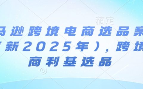 2025年亞馬遜跨境電商選品案例分析，聚焦利基市場精準選品策略