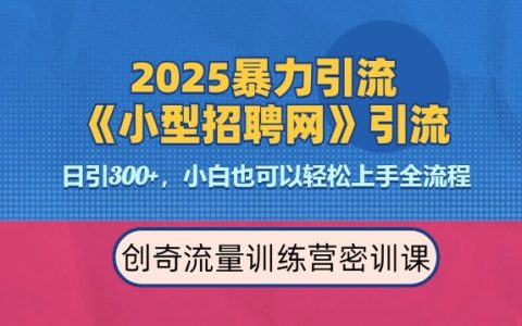 2025年最新高效引流技巧：招聘平臺每日吸引300+精準流量，日收益顯著，專業人士強力推薦