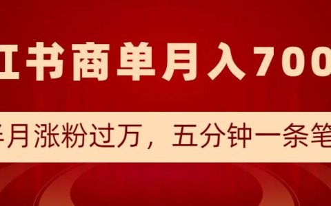 揭秘小紅書商單新策略：半月內粉絲突破萬人大關，每條筆記僅需五分鐘，月收入輕松達到7000+