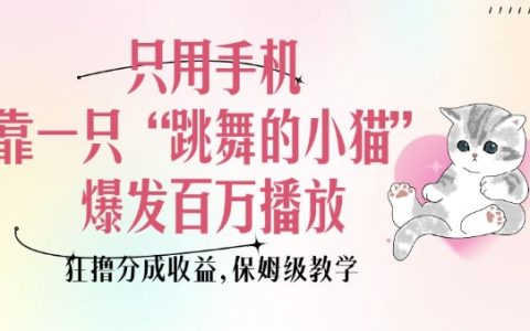 手機輕松實現百萬播放：保姆級教程揭秘跳舞小貓視頻漲粉與收益分成技巧
