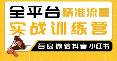 全平臺(tái)精準(zhǔn)流量實(shí)戰(zhàn)訓(xùn)練營(yíng)，百度微信抖音小紅書(shū)SEO引流教程