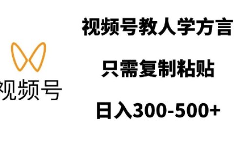 輕松學會方言：視頻號教程助力每日收入提升