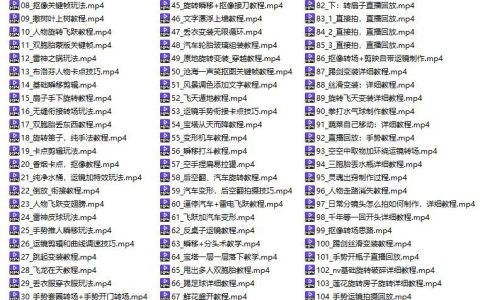 玩轉(zhuǎn)剪映制作，特效、運(yùn)鏡轉(zhuǎn)場（113節(jié)視頻）【20G