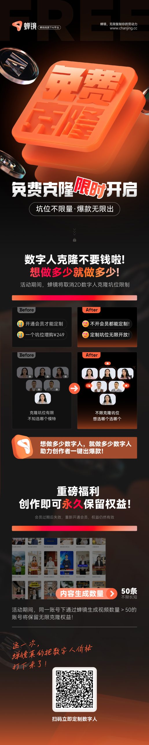 一個在線數字人短視頻創作平臺,解決很多人拍視頻不愿意出鏡,軟件福利限時免費