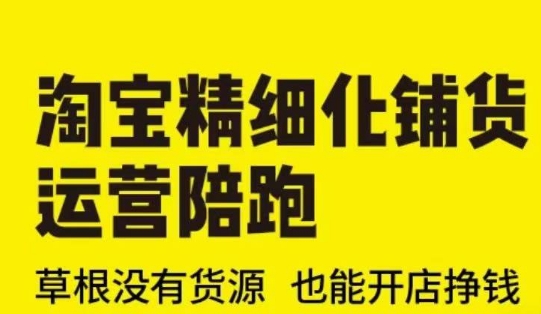 淘寶精細化鋪貨運營陪跑(部分更新至2025)，草根沒有貨源 也能開店掙錢