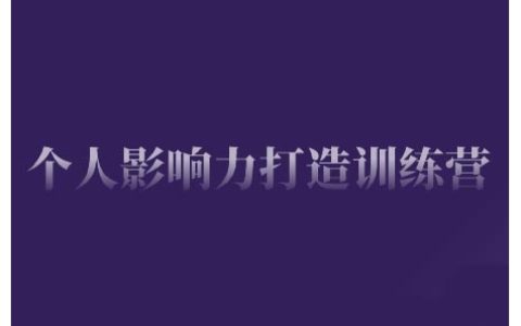 個人IP打造實戰(zhàn)營：從0到1掌握公域引流、私域運營、產(chǎn)品定位，實現(xiàn)影響力變現(xiàn)！