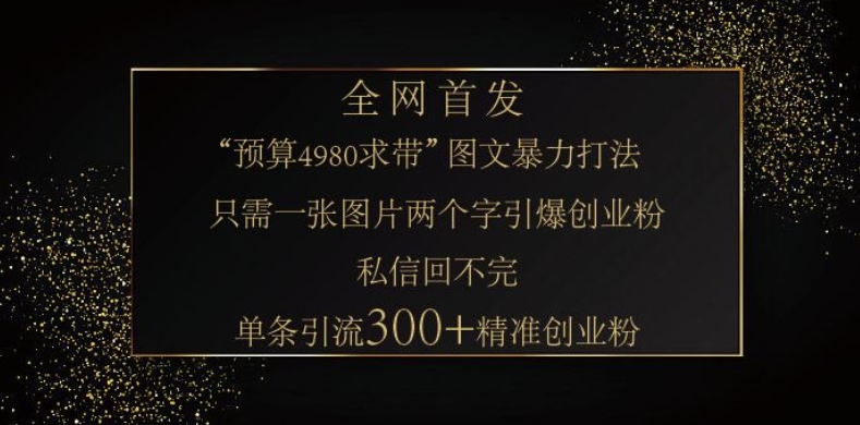 小紅書神奇圖片引流法，只需一張圖，就能單條筆記憑借此方法，輕松引流 300 + 精準創業粉