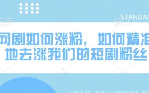 網劇漲粉秘籍：如何高效提升短劇粉絲數量？精準漲粉實戰技巧分享