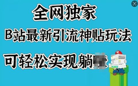 全網首發：B站最新引流技巧大揭秘，輕松實現高效變現