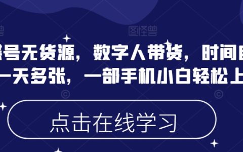 蝴蝶號無貨源帶貨攻略：數(shù)字人助力時間自由，日入多單輕松上手，手機(jī)操作小白也能快速入門