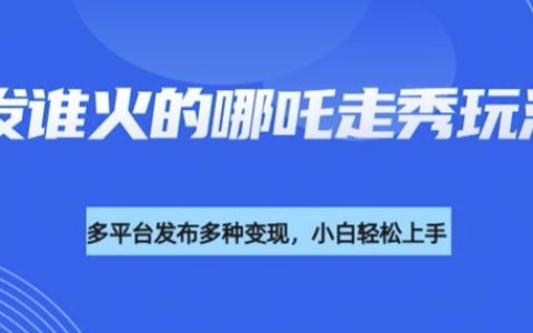 使用DeepSeek打造爆款誰發(fā)誰火的哪吒2角色走秀視頻，多平臺發(fā)布實現(xiàn)多元變現(xiàn)策略