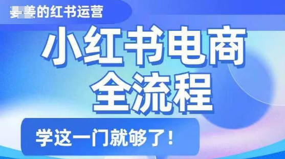 小紅書電商全流程，精簡易懂，從入門到精通，學這一門就夠了
