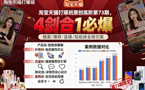 淘寶天貓打爆班原創高階第73期，4劍合1必爆