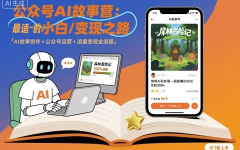 公眾號ai故事營，最適合小白的自媒體變現(xiàn)之路