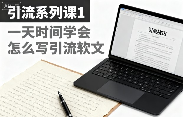 引流系列課1，一天時間學會怎么寫引流軟文