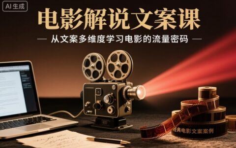 電影解說文案課，從文案多維度學習電影的流量密碼