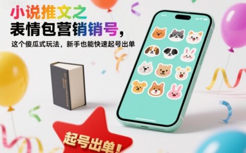 小說推文之表情包營銷號，這個傻瓜式玩法，新手也能快速起號出單