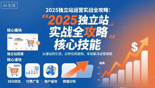 2025獨立站運營實戰全攻略，一站式掌握獨立站運營核心技能