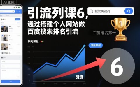 引流系列課6，通過搭建個(gè)人網(wǎng)站做百度搜索排名引流