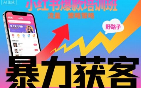 小紅書爆款培訓班，小紅書獲客野路子流量打法，暴力持續獲客