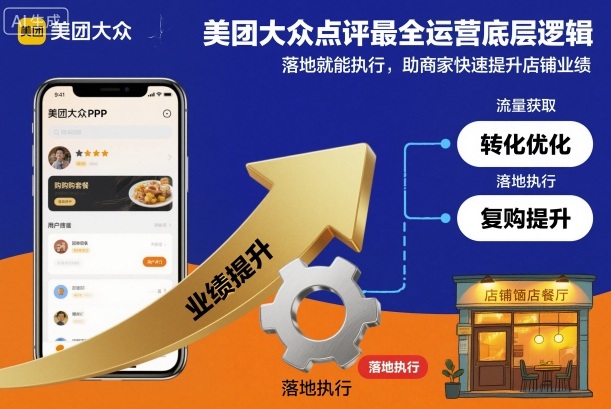 美團(tuán)大眾點(diǎn)評(píng)最全運(yùn)營(yíng)底層邏輯，落地就能執(zhí)行，助商家快速提升店鋪業(yè)績(jī)