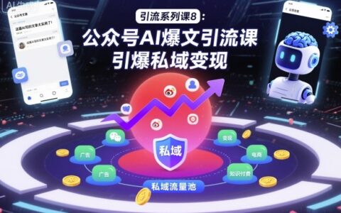 引流系列課8：公眾號AI爆文引流課，引爆私域變現
