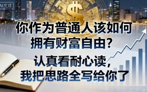 付費文章：你作為普通人該如何擁有財富自由？認真看耐心讀，我把思路全寫給你了