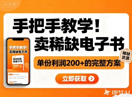 手把手教學(xué)！在小紅書(shū)賣稀缺電子書(shū)，單份利潤(rùn)2張+的完整方案