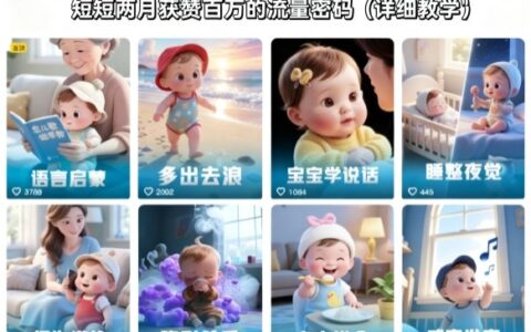 爆火！AI制作寶寶第一視角科學(xué)育兒小知識視頻，短短兩月獲贊百萬的流量密碼（詳細(xì)教學(xué)）