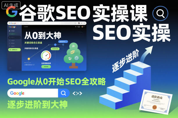 谷歌SEO實操課，Google從0開始SEO全攻略，逐步進階到大神