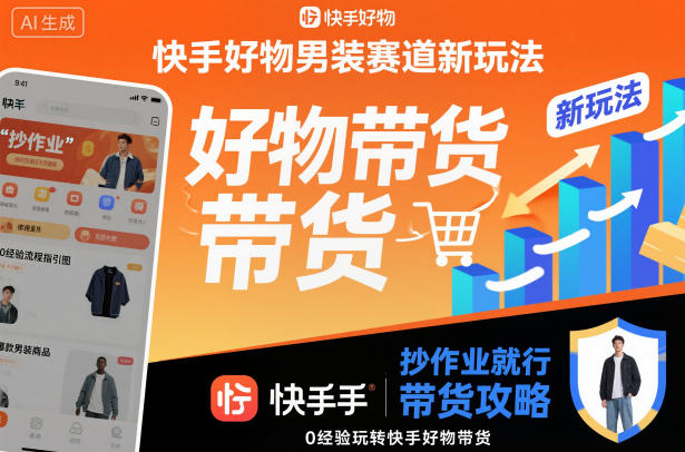 快手好物男裝賽道新玩法，抄作業就行，0經驗玩轉快手好物帶貨