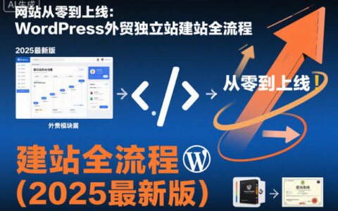 網站從零到上線：WordPress外貿獨立站建站全流程（2025最新版）
