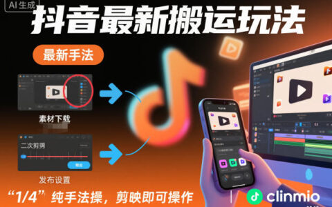 抖音最新搬運玩法，純手法操作，剪映即可操作