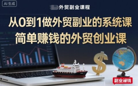 從0到1做外貿副業的系統課，簡單賺錢的外貿創業課