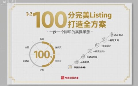 100分完美Listing打造全方案，想要完美listing必須是需要一步一個腳印的