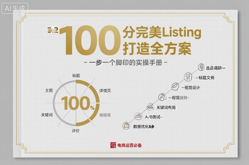 100分完美Listing打造全方案，想要完美listing必須是需要一步一個腳印的