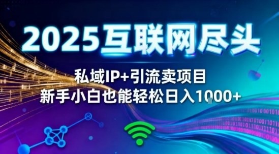 2025網創盡頭王炸項目！私域IP+精準引流，新手小白在家躺賺日入1k，零經驗也能上手【揭秘】