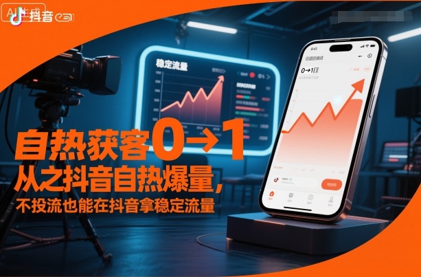 自熱獲客從0到1之抖音自熱爆量，不投流也能在抖音拿穩定流量