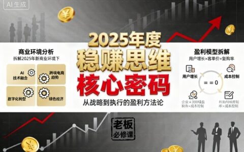 2025年度穩(wěn)賺思維老板創(chuàng)業(yè)營，拆解2025年新商業(yè)環(huán)境下，企業(yè)實現(xiàn)持續(xù)盈利的核心密碼