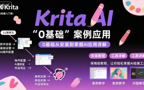 Krita AI繪畫入門課，0基礎從安裝到案例應用krita AI使用詳解