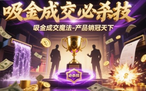吸金成交必殺技，吸金成交魔法-產(chǎn)品銷冠天下