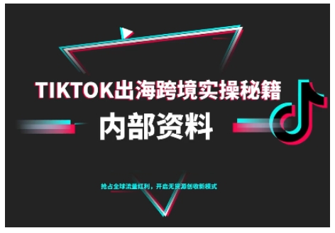 TikTok跨境電商0-1搭建運(yùn)營，TK出海跨境實操秘籍（10月更新）