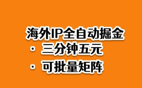 海外ip全自動掘金，2025必做藍海項目，3分鐘落地，矩陣直接開干【揭秘】